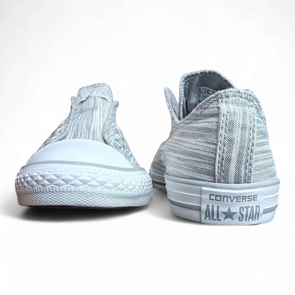 Converse Chuck Taylor All Star Slip On Low Grey & White Metallic Canvas Thread - Picture 5 of 10